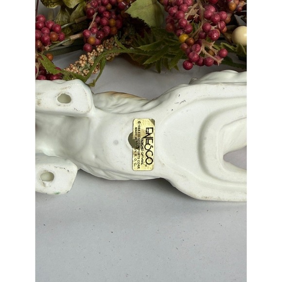 Vintage 1984 Enesco Ceramic Playful Gray Tabby Kitten Cat Figurine Blue Eyes - Picture 10 of 10